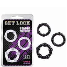 Bộ 3 vòng đeo dương vật đính cườm kéo dài thời gian quan hệ Get Lock Chisa