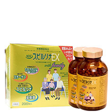 Viên uống cải thiện sức khỏe Tảo Vàng Spirulina EX 2000 Viên Nhật Bản (Hộp 2 Chai x 1000 viên)