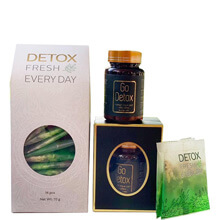 Bộ đôi giảm cân Go Detox (28 viên) và Trà thanh lọc cơ thể Detox Fresh (14 gói)