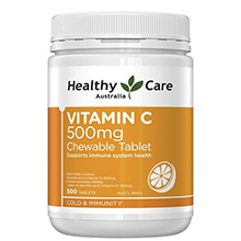 Viên nhai bổ sung Vitamin C Healthy Care Chợ Online Chính Hãng 500mg 500 viên Úc