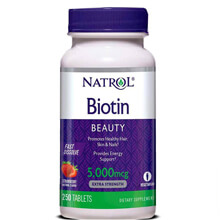 Viên uống mọc tóc Natrol Biotin Beauty 5000 mcg Fast Dissolve 250 viên của Mỹ